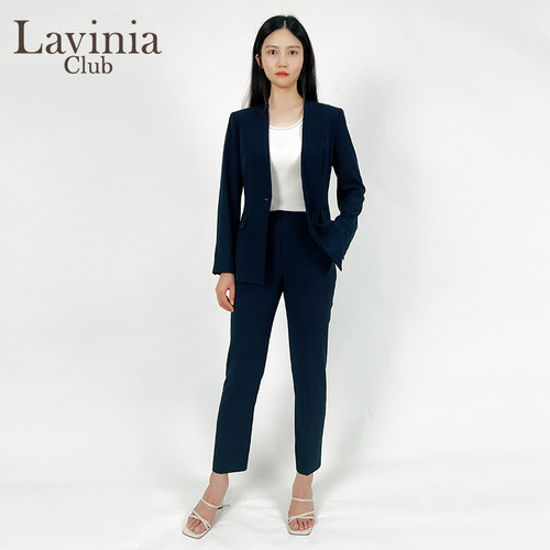 LaviniaOL通勤藏蓝西装套装