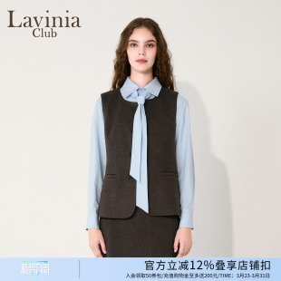气质上衣J57M03 通勤商务职业无袖 Lavinia女装 马甲2025年秋冬新款