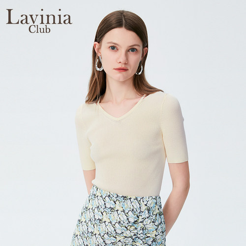 LaviniaClub短袖针织衫