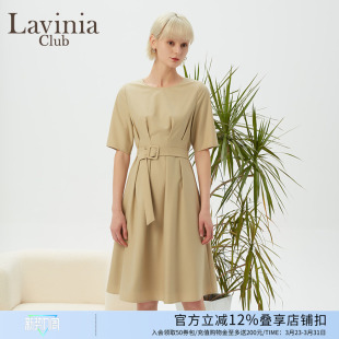 Lavinia职场通勤连衣裙女春新款 风工作中长裙子A31L115 工装
