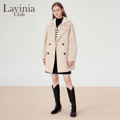 Lavinia100%羊毛双面呢大衣
