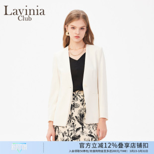 简约通勤OL西装 拉维妮娅春秋新款 外套女B41W01P Club Lavinia