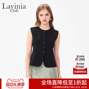 西装 背心上衣女春秋款 马甲小外套B41M11 拉维妮娅无袖 Lavinia