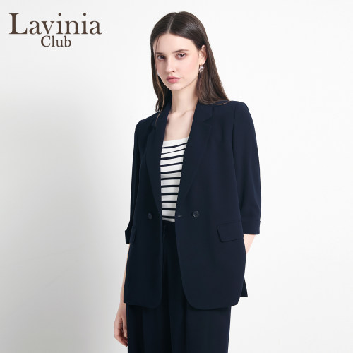 Lavinia面试穿搭职业上衣女2026夏新款双排扣气质通勤西装J63W09