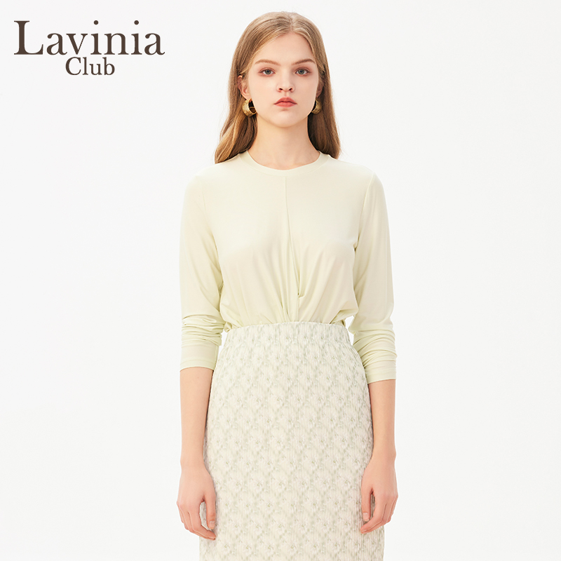 LaviniaClub纯色圆领针织衫