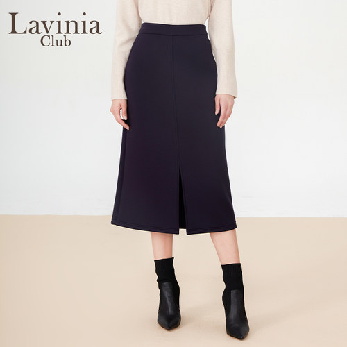 Lavinia前开叉半身裙小A裙