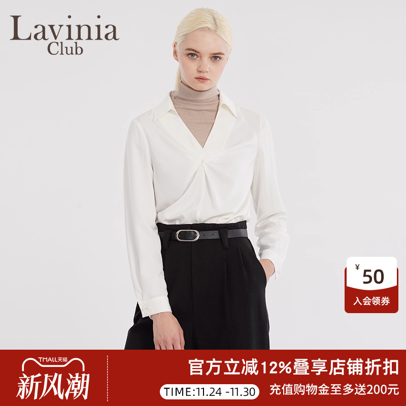 v领宽松打底女士衬衫新品