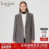 通勤OL风西装 Lavinia羊毛混纺毛呢加厚外套女冬新款 时尚 上衣