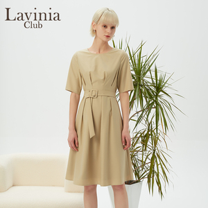 Lavinia职场通勤连衣裙女春新款工装风工作中长裙子A31L115