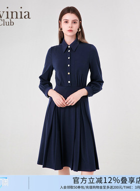 LaviniaClub拉维妮娅通勤OL风女装春秋新款衬衫连衣裙J45L104
