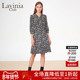 法式 v领长袖 碎花连衣裙女春季 Lavinia 新款 气质收腰显瘦裙子
