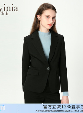 Lavinia收腰西装女装秋冬新款经典雅致戗驳领西服外套J47W01