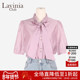 OL气质衬衫 Lavinia法式 系带花边儿领设计感天丝上衣女夏新款