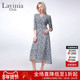碎花裙女2025年春新款 Lavinia法式 v领修身 设计感压褶连衣裙Q51L55