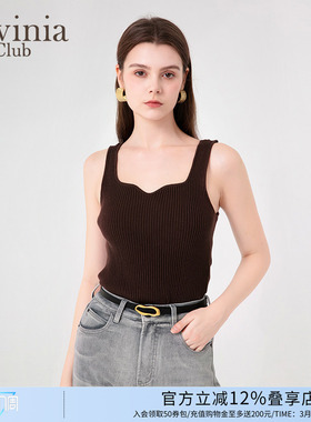 法式内搭打底时尚洋气设计感无袖女新款百搭背心吊带V45Z52