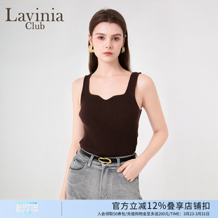 女新款 洋气设计感无袖 百搭背心吊带V45Z52 内搭打底时尚 法式