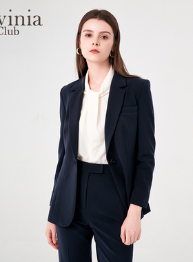 商务通勤经典平驳领沉稳干练商务范正装西装春季新款B45W02P