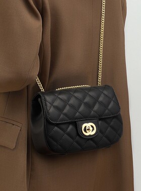 马年新品包包女2025新款轻奢百搭斜挎包高级感单肩腋下包气质菱格