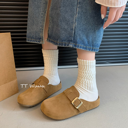 厚底勃肯鞋女半拖鞋外穿懒人