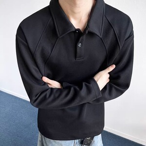 5w+280g曼巴棉2026春重磅POLO衫翻领长袖T恤 室内模特T2599 特P18图片