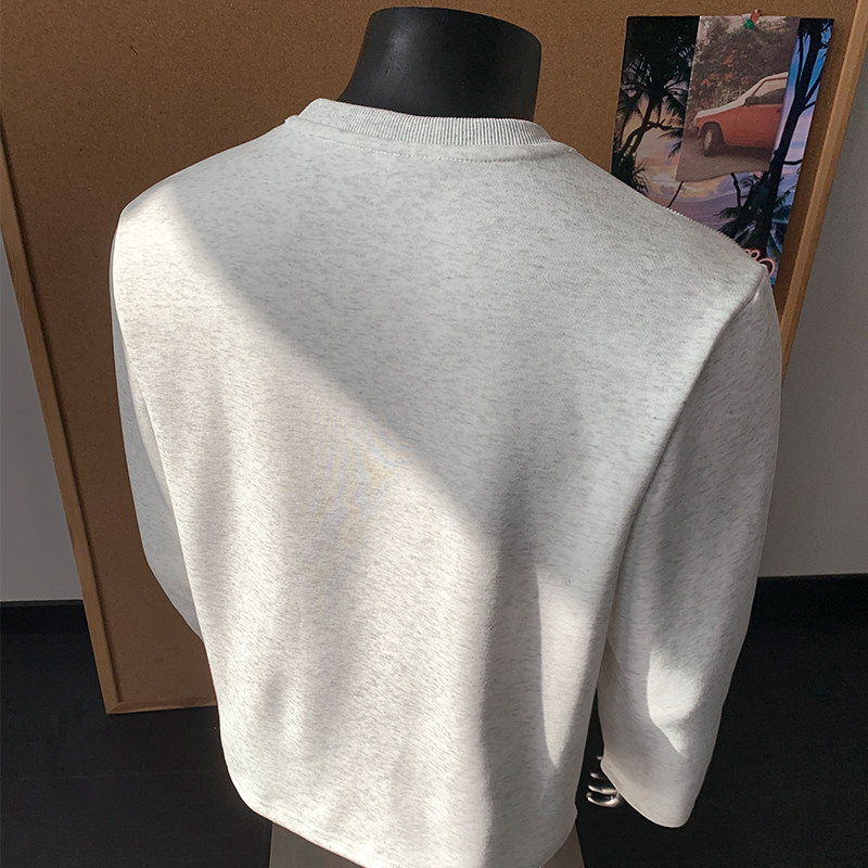 2000件+320g新款设计感宽松长袖拉链T恤人台假模T2605P20,男装T恤,电商A030