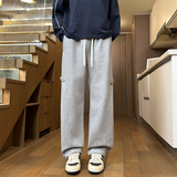 2000件+300g华棉2026春款重磅美式休闲卫裤室内模特K191P35，男装休闲裤，电商A030