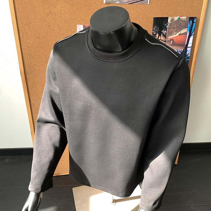 2000件华棉320g2026春款长袖拉链T恤人台假模T2605P20，男装T恤，电商A030