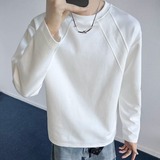 2W件+280g曼巴棉2026春款解构拼接长袖T恤室内模特T2598特P15，男装T恤，电商A030