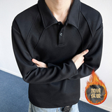 1w+420g曼巴棉加绒2026春POLO翻领长袖T恤室内模特T2599-JR特P19，男装T恤，电商A030