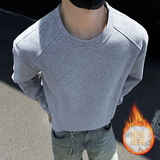 2026春款加绒解构拼接长袖T恤男百搭打底上衣高街T2596-JRP24，男装T恤，电商A030