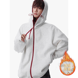 (网图)现货5w+2026春款420g华棉加绒撞色卫衣特P36加绒不加价，男装卫衣，电商A030