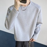 3w件+280g2026春款重磅华棉解构拼接打底长袖室内模特T2596P18，男装T恤，电商A030