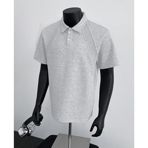 5千件曼巴棉250g2026春款美式polo衫短袖男复古t恤 P2568 P18，男装T恤，电商A030