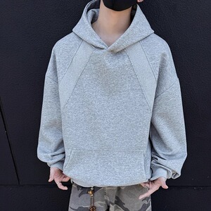 6w件+330g 秋新款男潮牌套头连帽卫衣 室外模特 WY617 P32图片