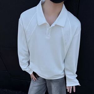 5w+280g2026春款曼巴棉重磅POLO衫翻领长袖T恤 高街 T2599特P18图片