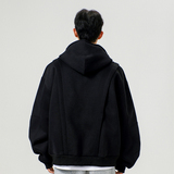 5k件+420g华棉2026春设计感双拉链连帽卫衣外套无影墙WY607特P45，女装短外套，电商A030