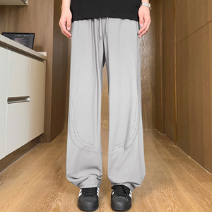 2w件+220g锦纶冰丝 大码透气激光打孔休闲冰丝裤 K170 特P28控59，男装休闲裤，电商A030