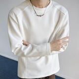 2026春款解构拼接长袖T恤男2025秋新款百搭打底套头华棉T2596P18，男装T恤，电商A030