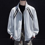 1w件+330g华棉2026春拼接连帽两侧条纹卫衣高街WY613P38，男装卫衣，电商A030
