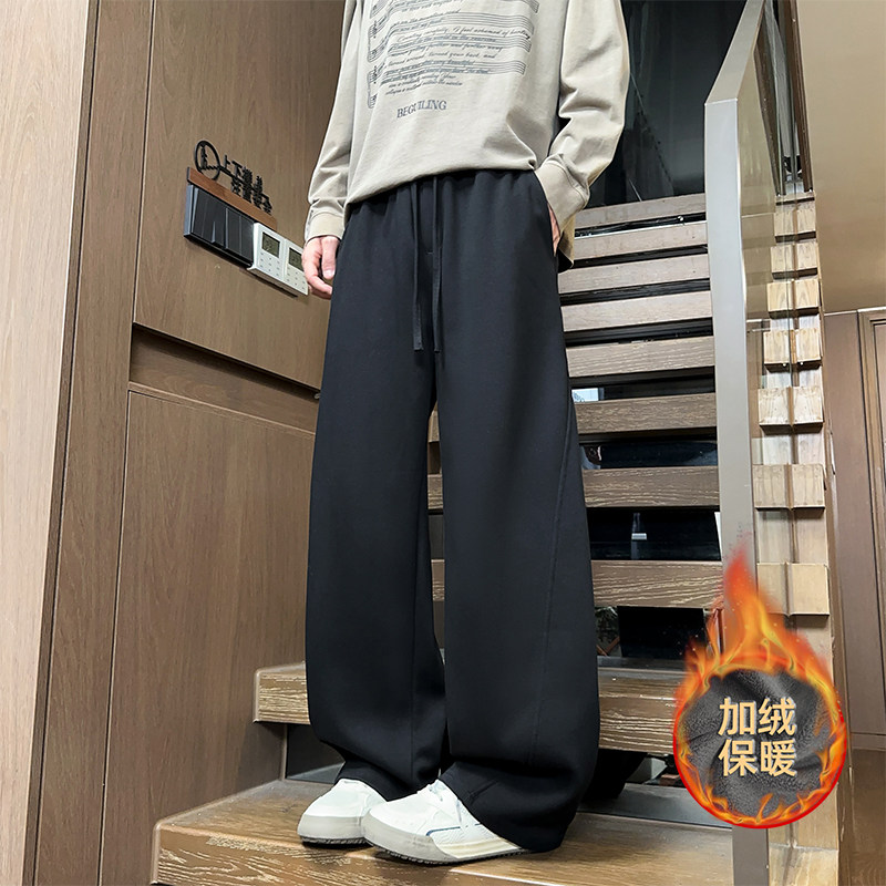 2000件+300g加绒款 潮流休闲运动抽绳男裤 室内模特 K195-JR P35图片