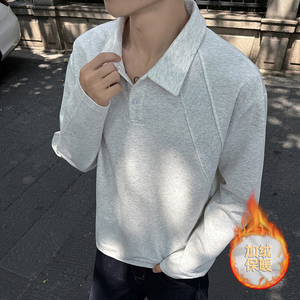 1w+420g曼巴棉加绒 2026春款POLO翻领长袖T恤 高街 T2599-JR特P19图片
