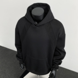 6w件+330g秋新款男潮牌套头连帽卫衣黑色假模WY617P32，男装卫衣，电商A030