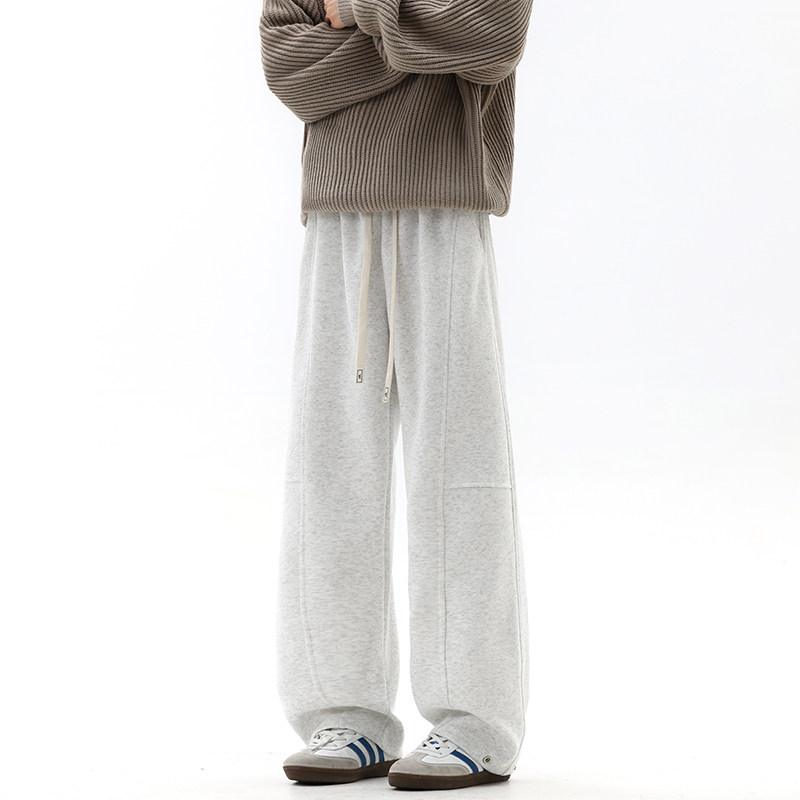 3k件+300g华棉2026春款复古重磅弯刀休闲卫裤无影墙K193特P28，男装休闲裤，电商A030