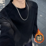 2026春款加绒解构拼接长袖T恤男百搭打底上衣高街T2596-JRP24，男装T恤，电商A030