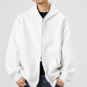 2W件+420g华棉加厚2026春款纯色拉链连帽卫衣 无影墙 WY802 特P38，男装卫衣，电商A030