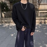 2W件+280g2026春款曼巴棉解构拼接长袖T恤高街模特T2598P18，男装T恤，电商A030