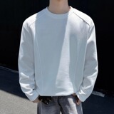 3w件+280g2026春款重磅华棉解构拼接打底长袖T恤高街T2596P18，男装T恤，电商A030