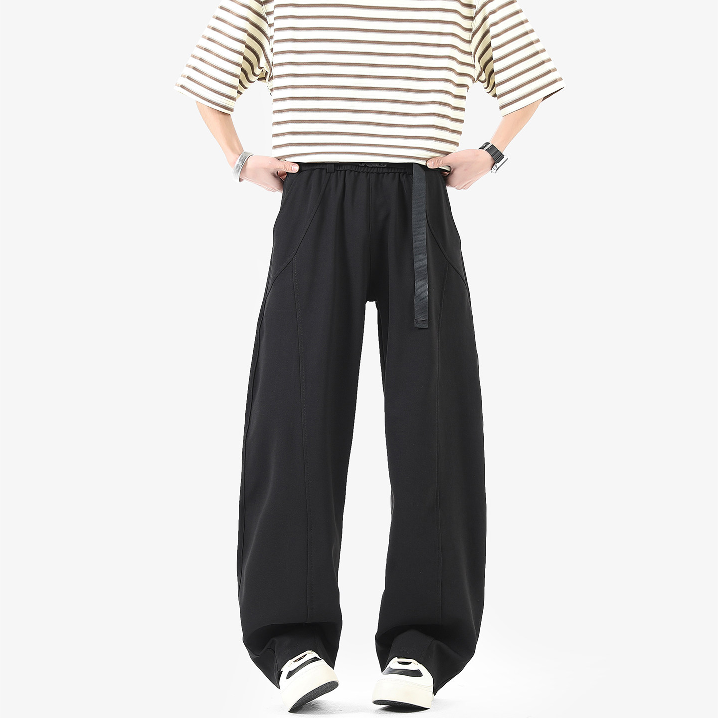 2k件+320g2026春款弯刀裤宽松百搭运动休闲裤无影墙K2587特P28，男装休闲裤，电商A030