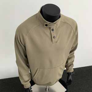 2k件+320g华棉2026春款休闲美式打底立领卫衣 假模特 WY780 P35，男装T恤，电商A030