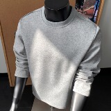 2000件+320g新款设计感宽松长袖拉链T恤人台假模T2605P20，男装T恤，电商A030
